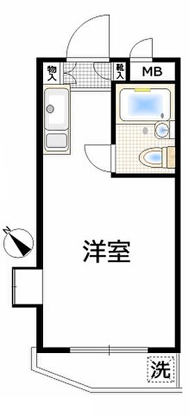 東京都北区赤羽西6丁目(賃貸マンション1R・1階・14.19㎡)の写真 その2