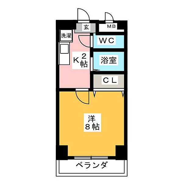 パル松ヶ枝 ｜愛知県名古屋市中区千代田５丁目(賃貸マンション1K・2階・24.67㎡)の写真 その2