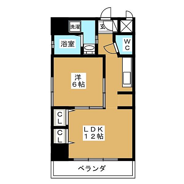 ＡＨビル ｜愛知県名古屋市中区新栄２丁目(賃貸マンション1LDK・5階・41.23㎡)の写真 その2