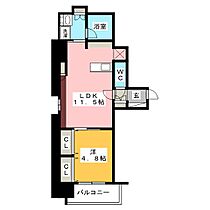 ルシェット白川公園  ｜ 愛知県名古屋市中区栄２丁目（賃貸マンション1LDK・4階・45.18㎡） その2