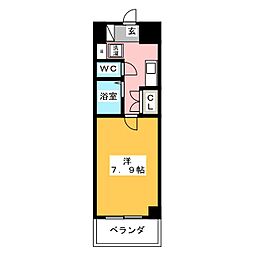 アル・ソーレ上前津 5階1Kの間取り