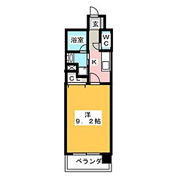 千種アヴァンギャルドプレイス 1Kの間取図画像