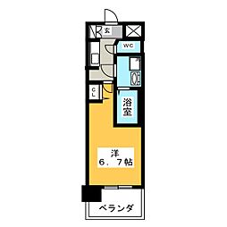 S-RESIDENCE上前津 11階1Kの間取り