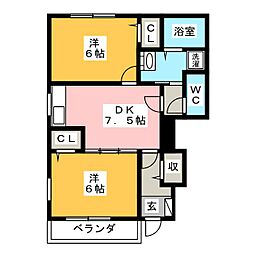 間取図画像 2DK