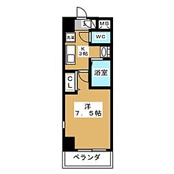ニーズメゾン新栄 1Kの間取図画像