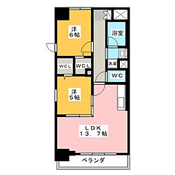 シュトルツ栄 2LDKの間取図画像