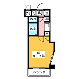 千早ベストビル 1Kの間取図画像