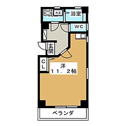 プレジデンテ上前津 ワンルームの間取図画像