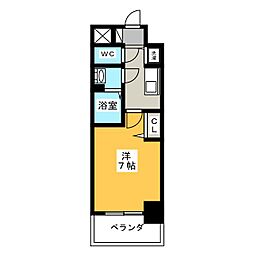 プレサンス上前津グレース 1Kの間取図画像