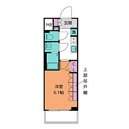 プレサンス上前津ディアシス 1Kの間取図画像