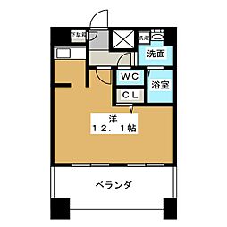 フローライト上前津 ワンルームの間取図画像