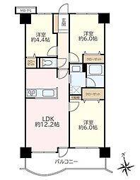ハイラークみずほ台 3LDKの間取図画像
