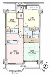 ザ・ステイツ志木アーバンヒルズ 3LDKの間取図画像
