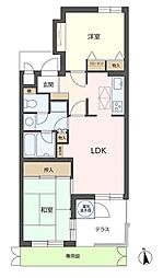 ライオンズマンション川口東本郷台 2LDKの間取図画像