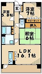 東急田園都市線 青葉台駅 バス6分 桂台遊水池前下車 徒歩1分の賃貸マンション 1階3LDKの間取り