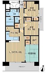 東急田園都市線 溝の口駅 徒歩5分の賃貸マンション 1階3LDKの間取り