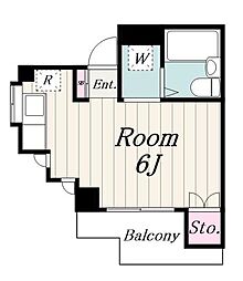 メゾンレ・モーリア ワンルームの間取図画像