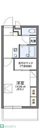 レオパレスグリーンパークアオキ 1Kの間取図画像