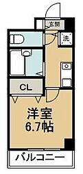フィリアコート青葉台 1Kの間取図画像