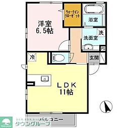 プレ・デ・ラ・リビエール1 1LDKの間取図画像