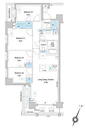 プレディアコート鷺沼 4LDKの間取図画像