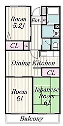 ビラ・クレール 3DKの間取図画像