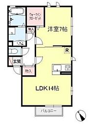 グランファミール 1LDKの間取図画像