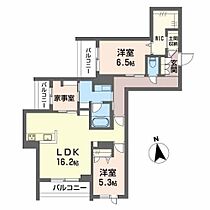 グランキューブ中井 201 ｜ 岡山県岡山市中区中井2丁目（賃貸マンション2LDK・2階・79.04㎡） その2