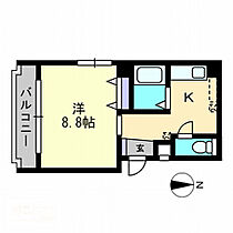 カルム厚生町 402 ｜ 岡山県岡山市北区厚生町1丁目（賃貸マンション1K・4階・29.50㎡） その2