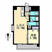 ピュア京橋 505 ｜ 岡山県岡山市北区京橋町（賃貸マンション1LDK・5階・33.58㎡） その2