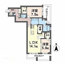 シャーメゾン上中野 305 ｜ 岡山県岡山市北区上中野（賃貸マンション2LDK・3階・79.25㎡） その2