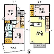 グラッシーガーデン　E棟 101 ｜ 岡山県岡山市北区伊福町2丁目（賃貸一戸建3LDK・1階・81.97㎡） その2