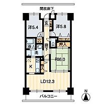 サーパス藤原西町 611 ｜ 岡山県岡山市中区藤原西町1丁目（賃貸マンション3LDK・6階・74.73㎡） その2