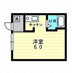 カサボニータ ワンルームの間取図画像