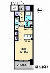 アルファレガロ西古松 1Kの間取図画像