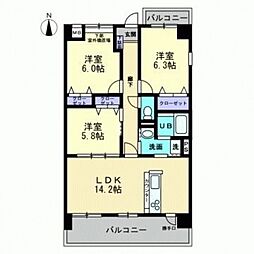 間取図画像 3LDK