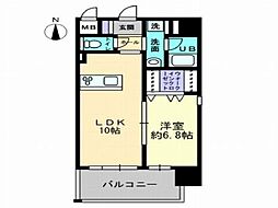 ハアラン高柳 1LDKの間取図画像