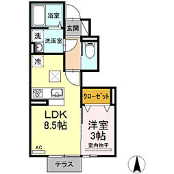 間取図画像 1LDK