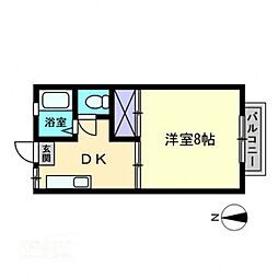 すみれハイツ 1Kの間取図画像