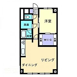 旭川スカイハイツ 1LDKの間取図画像