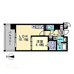 ハアラン国体町 1LDKの間取図画像