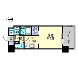 セントラルアベニュー下石井 ワンルームの間取図画像