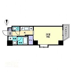 Casaオランダ通り 1Kの間取図画像