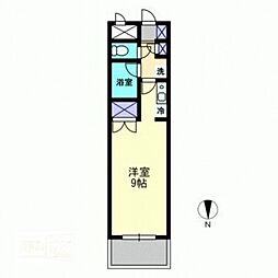 プランドール内山下 1Kの間取図画像