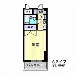 アルファ大供 ワンルームの間取図画像