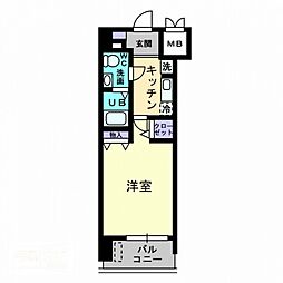 カサ・セグーラ 1Kの間取図画像