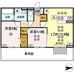 トリシア上中野 2LDKの間取図画像