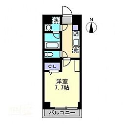 アローズグランヒルズ西古松 1Kの間取図画像
