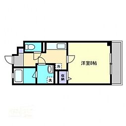 グランヒルズ東古松 1Kの間取図画像