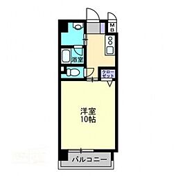 柳町Aマンション 1Kの間取図画像